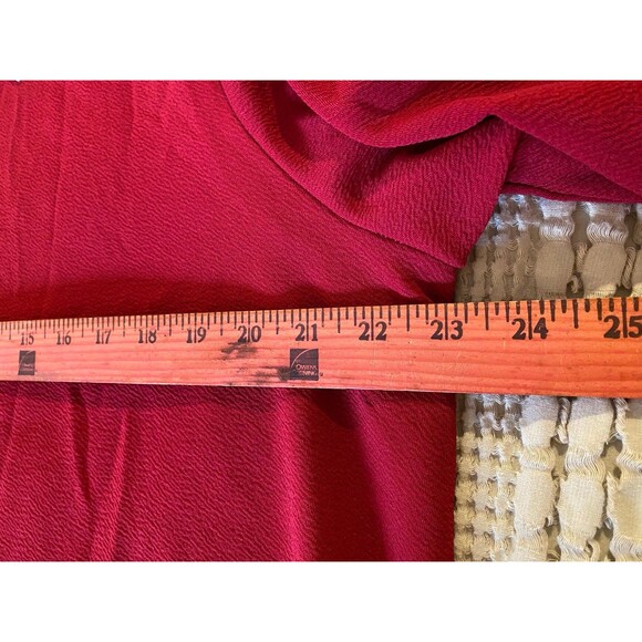 Shein  Blouse Plus Size XL Pullover Top  Red & White Collared Shirt Layered - Picture 5 of 6